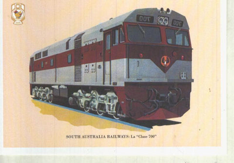 Postal / Postcard: El Boletin serie 1 numero 12 de 12: South Australia Railway, clase 700