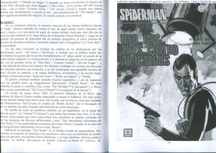 El Boletin Especial numero 072: The Spider (Flierman) (estudio del personaje)