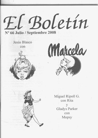 El Boletin trimestral numero 066 (septiembre 2008): Jesus Blasco y Marcela
