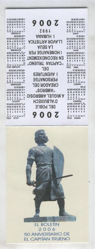 El Boletin Calendario sobremesa 2006: El Capitan Trueno, estatua