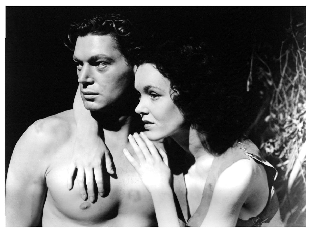 Postal / Postcard: El Boletin serie 7: numero 01 de 12: Tarzan y Jane: Johnny Weissmuller y Maureen O'sullivan