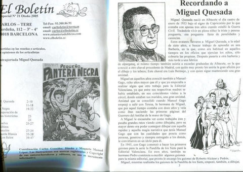 El Boletin Especial numero 021: Miguel Quesada (otoño 2005)