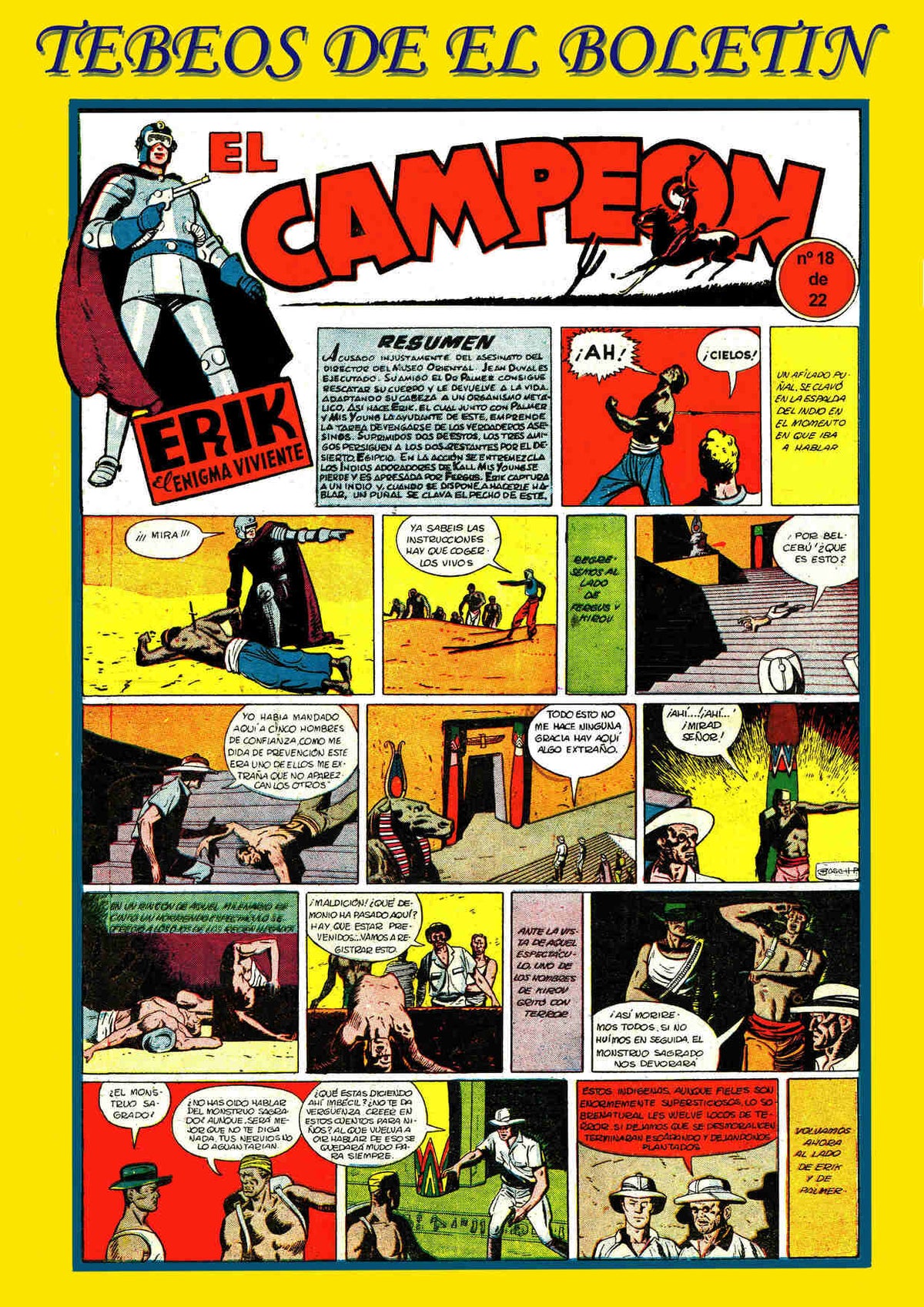 Los Tebeos de El Boletin numero 067: El Campeon numero 18: Inspector Dan contra Fu Manchu