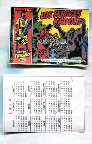 Muestra calendario Bolsillo para el 2010 de El Boletin con El Capitan Trueno, modelo 1