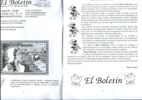 Fanzine: El Boletin Especial numero 071: Rosa Galceran