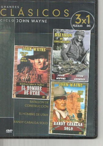 DVD: Ciclo John Wayne: Batallon de construccion, El hombre de Utah, Randu cabalga solo