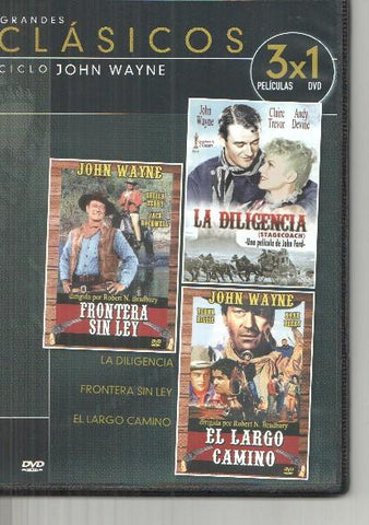 DVD: Ciclo John Wayne: La diligencia, Frontera sin ley, el largo camino
