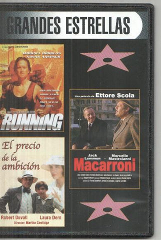 DVD: Grandes estrellas: Running, Macarroni, El precio de la ambicion