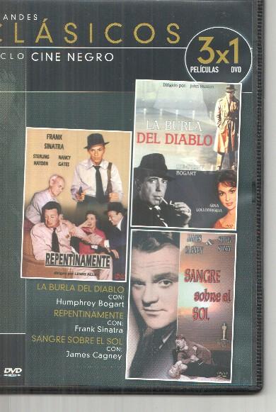 DVD: Grandes Clasicos, ciclo cine negro: La burla del diablo, Repentinamente, Sangre sobre el sol