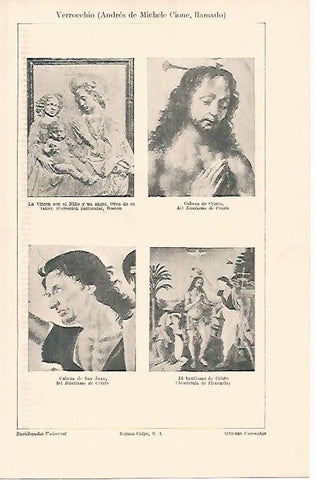 LAMINA DE ESPASA 232: Obras de Verrocchio