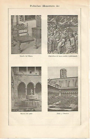 LAMINA ESPASA 2391: Monasterio de Pedralbes Barcelona