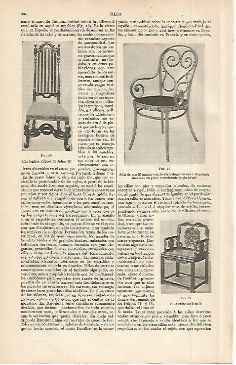 LAMINA ESPASA 2583: Tipos de silla