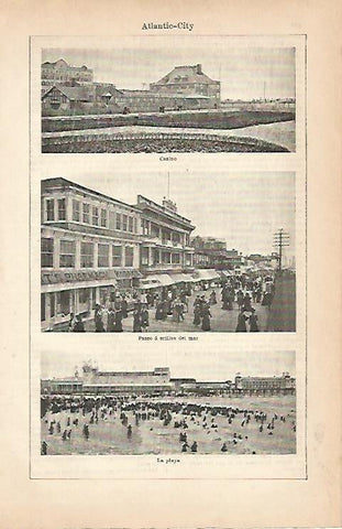 LAMINA ESPASA 5715: Vistas de Atlantic City Estados Unidos