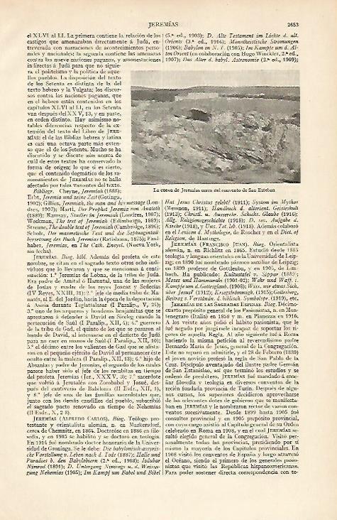 LAMINA ESPASA 6206: Cueva de Jeremias