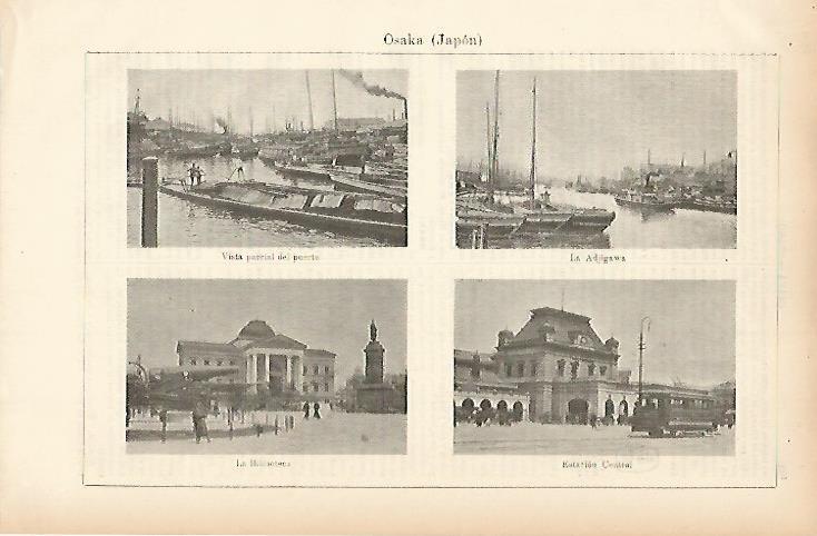 LAMINA ESPASA 7639: Vistas de Osaka Japon