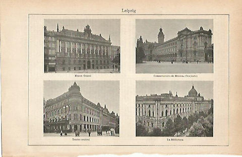 LAMINA ESPASA 9123: Vistas de Leipzig
