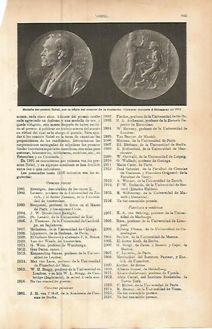 LAMINA ESPASA 9510: Medalla del premio Nobel
