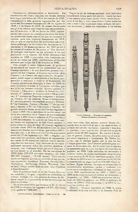 LAMINA ESPASA 9636: Flautas de madera de Nueva Zelanda