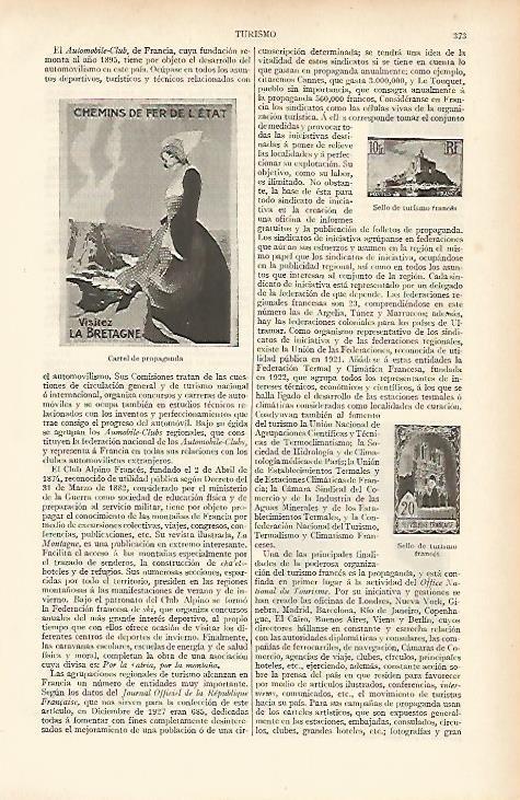 LAMINA ESPASA 12036: Sellos de turismo de Francia