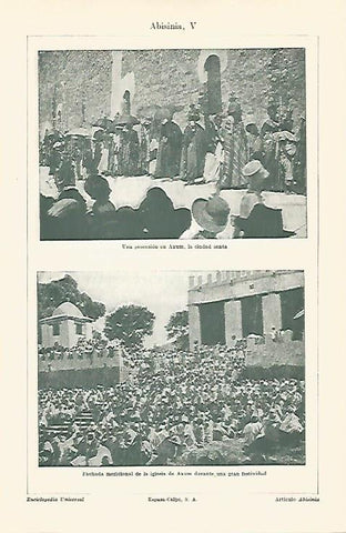 LAMINA ESPASA 13165: Procesion en Axum Etiopia