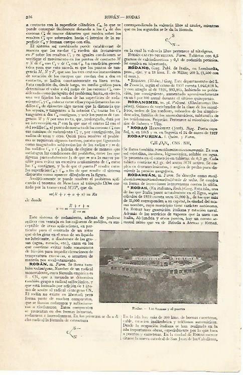 LAMINA ESPASA 13999: Termas y puerto de Rodas Grecia