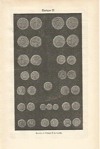 LAMINA ESPASA 16045: Monedas de Enrique II de Castilla