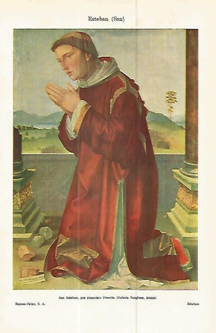LAMINA ESPASA 16362: San Esteban por F. Francia
