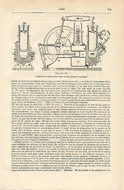 LAMINA ESPASA 12703: Maquina de aire caliente sistema Benier
