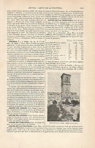 LAMINA ESPASA 7115: Iglesia de Santa Maria en Arcos de la Frontera Cadiz