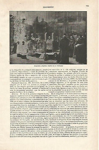 LAMINA ESPASA 16824: Profesion religiosa por A. Fellmann