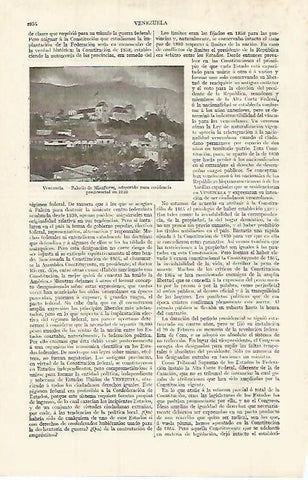 LAMINA ESPASA 17490: Palacio de Miraflores en Caracas Venezuela
