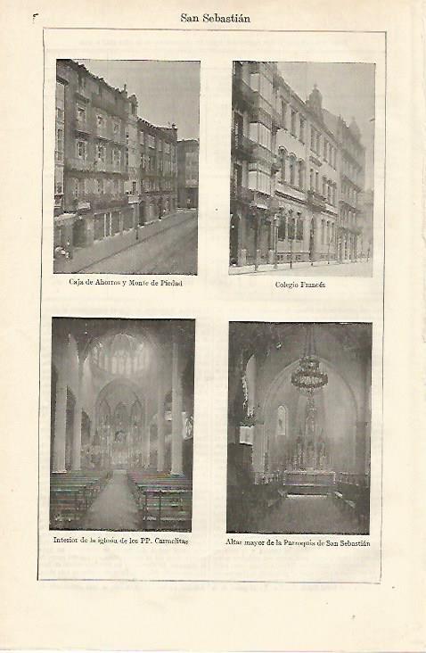 LAMINA ESPASA 18387: Edificios de San Sebastian