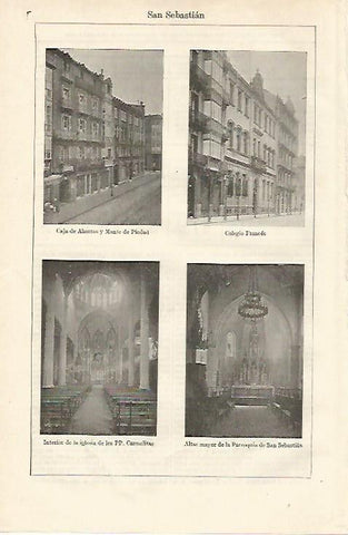 LAMINA ESPASA 18387: Edificios de San Sebastian