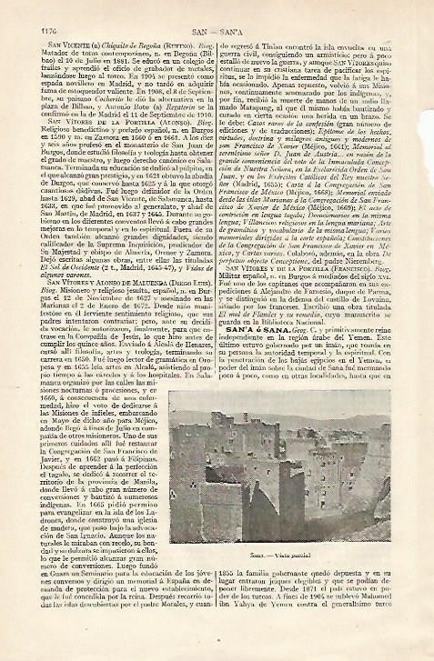LAMINA ESPASA 18407: Vista de Sana Yemen