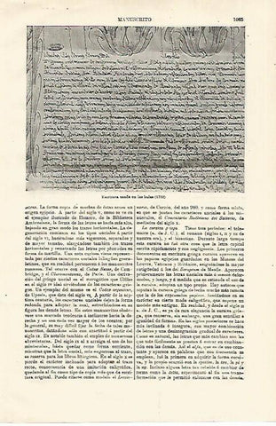 LAMINA ESPASA 18675: Escritura de 1712 usada en las bulas