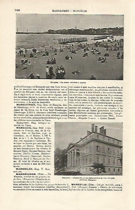 LAMINA ESPASA 18764: Playa de Margate Inglaterra