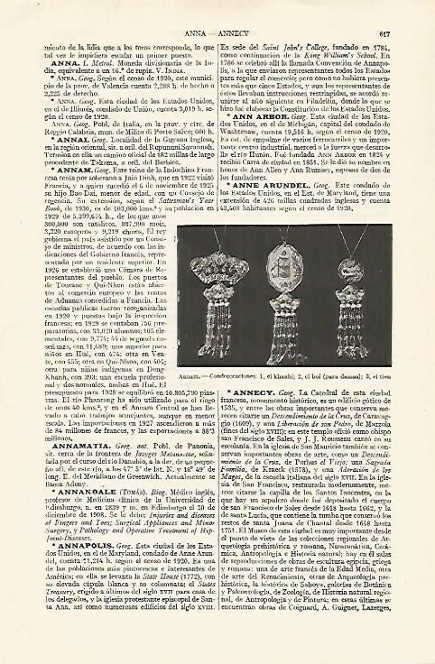 LAMINA ESPASA 19061: Condecoraciones de Annam Indochina