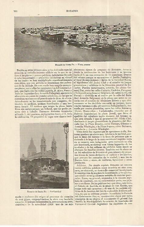 LAMINA ESPASA 19257: Rosario de Santa Fe Argentina