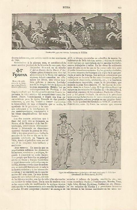 LAMINA ESPASA 19391: Tipos de soldados rusos por Schadow