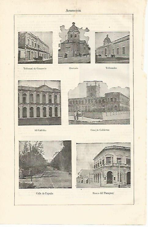 LAMINA ESPASA 12932: Edificios de Asuncion Paraguay