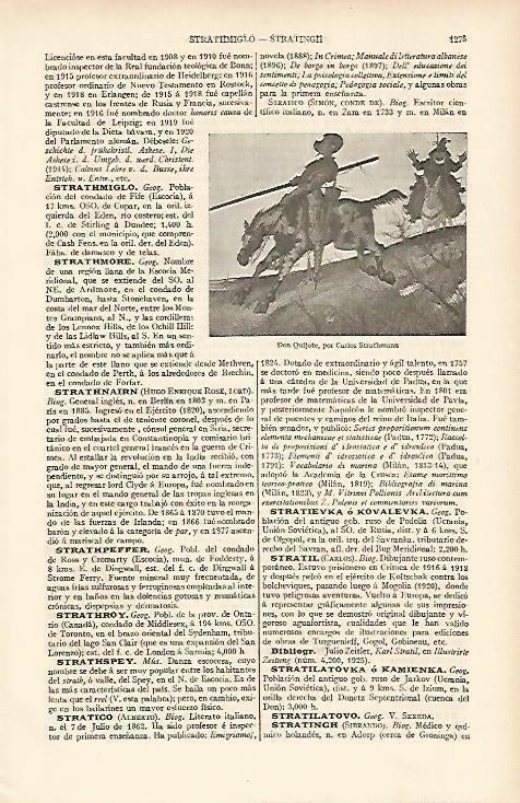 LAMINA ESPASA 7388: Don Quijote por C. Strathmann