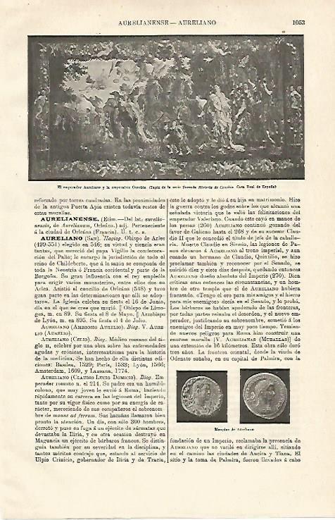 LAMINA ESPASA 12992: El emperador Aureliano y la emperatriz Cenobia tapiz