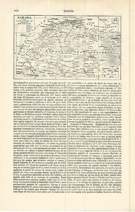 LAMINA ESPASA 17155: Mapa del Sahara