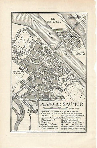 LAMINA ESPASA 12412: Plano de Saumur Francia