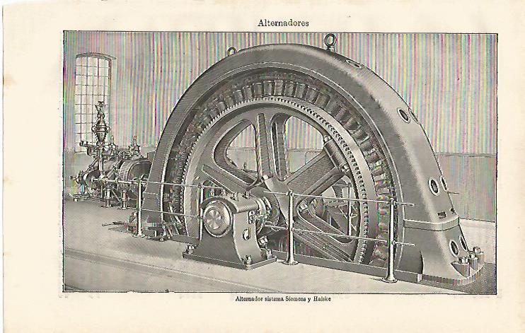 LAMINA ESPASA 11279: Alternador sistema Siemens y Halske