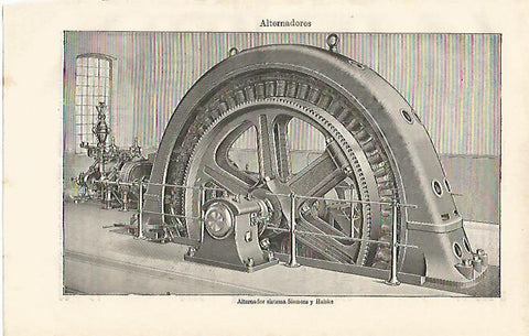LAMINA ESPASA 11279: Alternador sistema Siemens y Halske