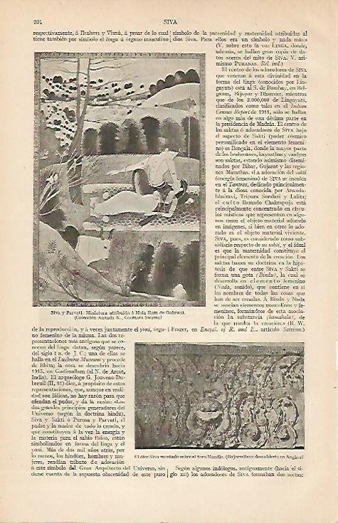 LAMINA ESPASA 2652: Representaciones del dios Siva
