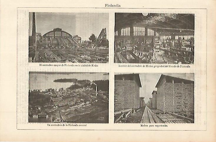 LAMINA ESPASA 11320: Aserraderos de Finlandia