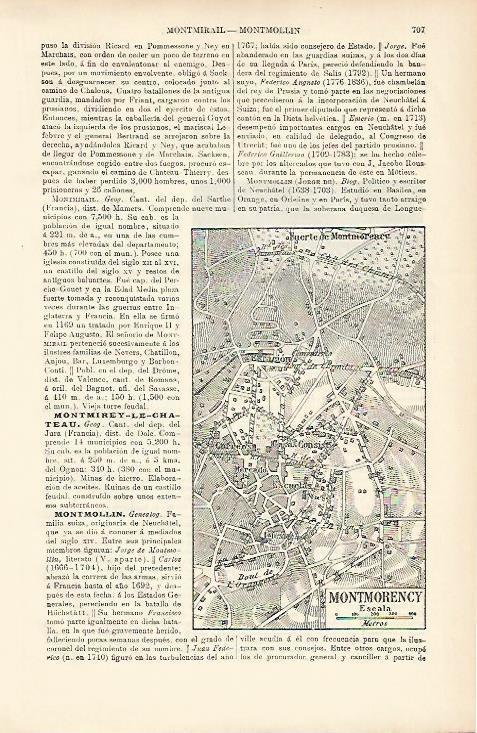 LAMINA ESPASA 8679: Plano de Montmorency Francia