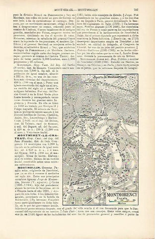 LAMINA ESPASA 8679: Plano de Montmorency Francia